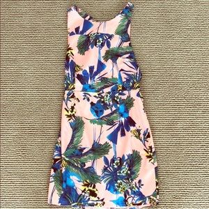 Cutest tropical floral peach dress back detail NWT